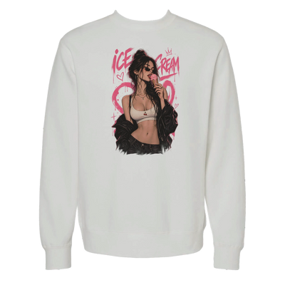 Unisex Pigment-Dyed Crewneck Sweatshirt | Independent Trading Co. PRM3500 | PaintLife